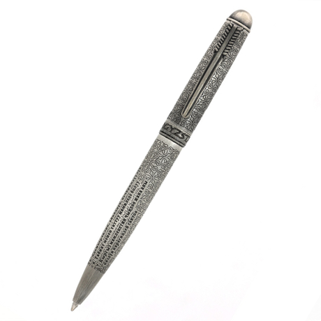 099 Luxury High Quality OEM Logo Custom Design Antique Silver Ballpoint Pen